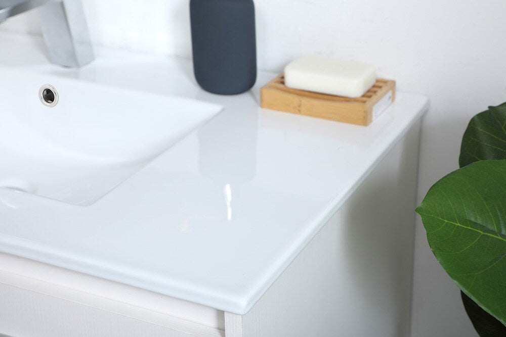 Elegant Furniture & Lighting - Rasina 36 inch Single Bathroom Floating Vanity in White - VF44036WH veiw 5