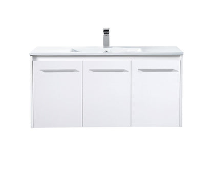 Elegant Furniture & Lighting - Rasina 40 inch Single Bathroom Floating Vanity in White - VF44040WH veiw 1