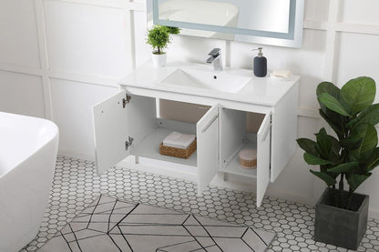 Elegant Furniture & Lighting - Rasina 40 inch Single Bathroom Floating Vanity in White - VF44040WH veiw 4