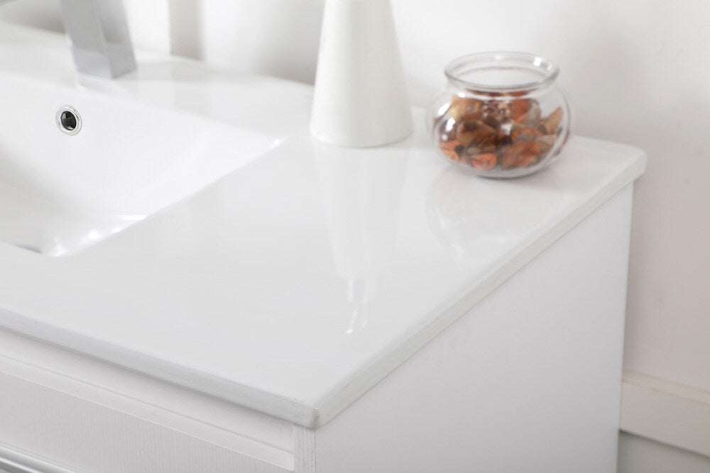 Elegant Furniture & Lighting - Rasina 40 inch Single Bathroom Floating Vanity in White - VF44040WH veiw 5