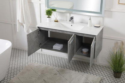 Elegant Furniture & Lighting - Rasina 48 inch Single Bathroom Floating Vanity in Concrete Grey - VF44048CG veiw 4