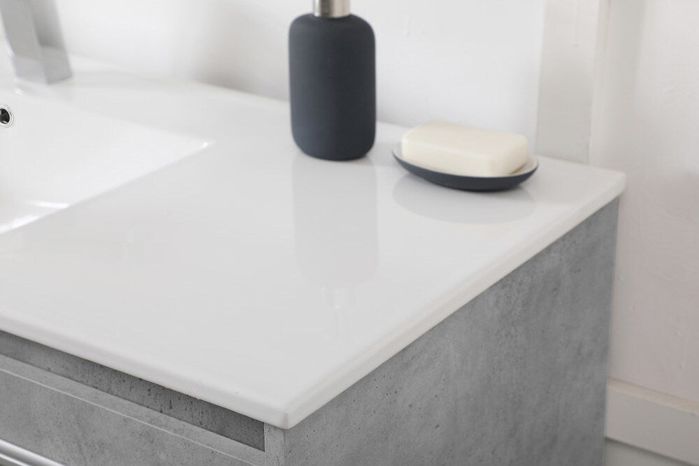 Elegant Furniture & Lighting - Rasina 48 inch Single Bathroom Floating Vanity in Concrete Grey - VF44048CG veiw 5