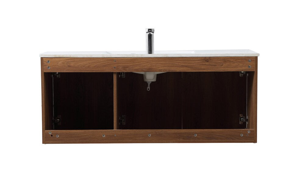 Elegant Furniture & Lighting - Rasina 48 inch Single Bathroom Floating Vanity in Walnut Brown - VF44048WB veiw 3