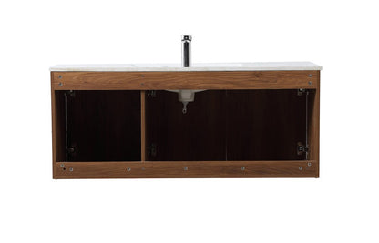 Elegant Furniture & Lighting - Rasina 48 inch Single Bathroom Floating Vanity in Walnut Brown - VF44048WB veiw 3