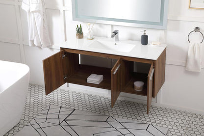 Elegant Furniture & Lighting - Rasina 48 inch Single Bathroom Floating Vanity in Walnut Brown - VF44048WB veiw 5