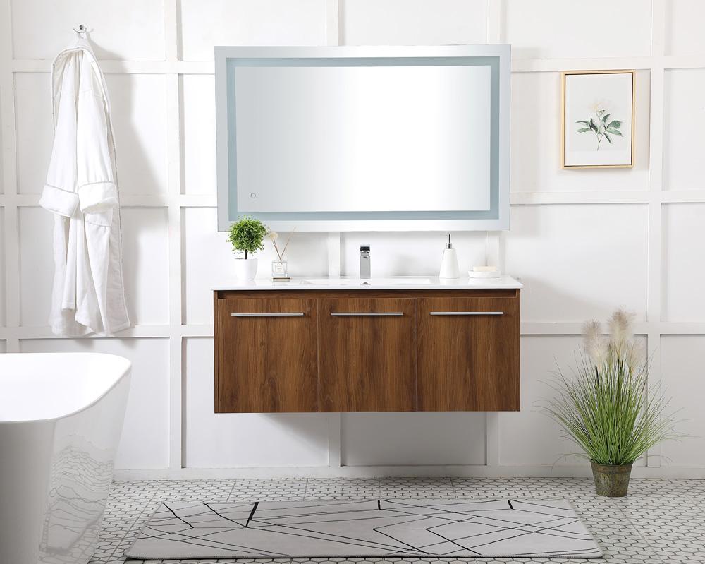 Elegant Furniture & Lighting - Rasina 48 inch Single Bathroom Floating Vanity in Walnut Brown - VF44048WB veiw 8