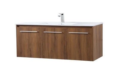 Elegant Furniture & Lighting - Rasina 48 inch Single Bathroom Floating Vanity in Walnut Brown - VF44048WB veiw 9