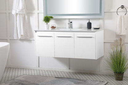 Elegant Furniture & Lighting - Rasina 48 inch Single Bathroom Floating Vanity in White - VF44048WH veiw 2