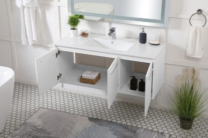 Elegant Furniture & Lighting - Rasina 48 inch Single Bathroom Floating Vanity in White - VF44048WH veiw 3