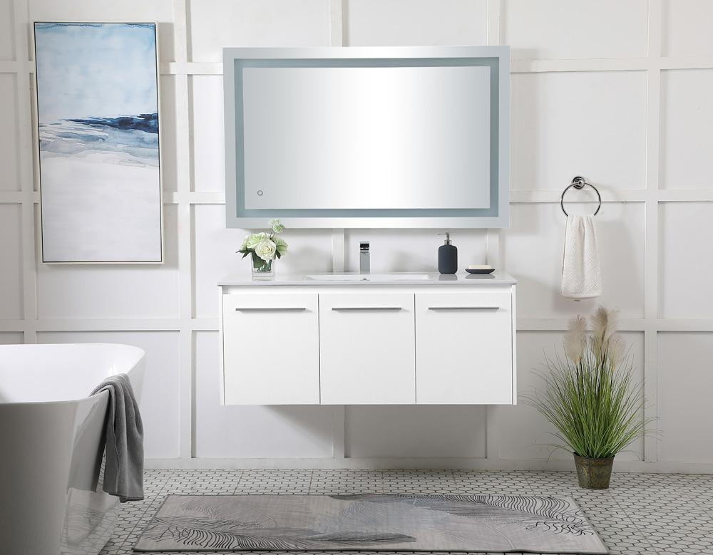 Elegant Furniture & Lighting - Rasina 48 inch Single Bathroom Floating Vanity in White - VF44048WH veiw 6