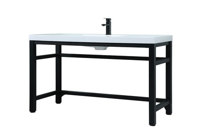 Elegant Furniture & Lighting - Raya 54 Inch ADA Compliant SIngle Bathroom Metal Vanity In Black - VF14554BK veiw 8