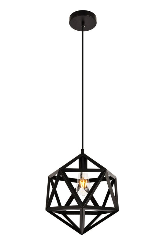 Elegant Furniture & Lighting - Redmond Pendant D13.0 H14.6 Lt:1 Black Finish - LDPD2110 veiw 1