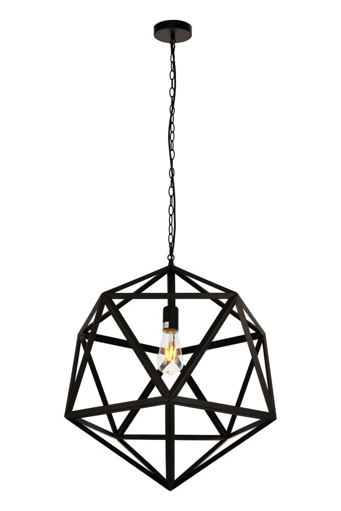 Elegant Furniture & Lighting - Redmond Pendant D19.7 H22.6 Lt:1 Black Finish - LDPD2111 veiw 1