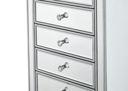 Elegant Furniture & Lighting - Reflexion Lingerie Chest 7 drawers 18in. W x 15in. D x 42in. H in antique silver paint - MF72047 veiw 7