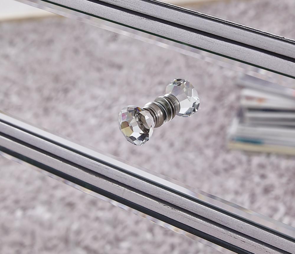 Elegant Furniture & Lighting - Reflexion Chest 5 drawers 34in. W x 16in. D x 48in. H in antique silver paint - MF72026 veiw 4