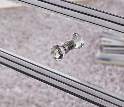 Elegant Furniture & Lighting - Reflexion Chest 5 drawers 34in. W x 16in. D x 48in. H in antique silver paint - MF72026 veiw 4