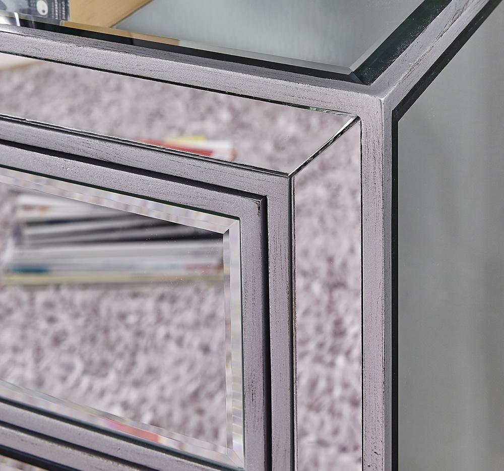 Elegant Furniture & Lighting - Reflexion Chest 5 drawers 34in. W x 16in. D x 48in. H in antique silver paint - MF72026 veiw 5