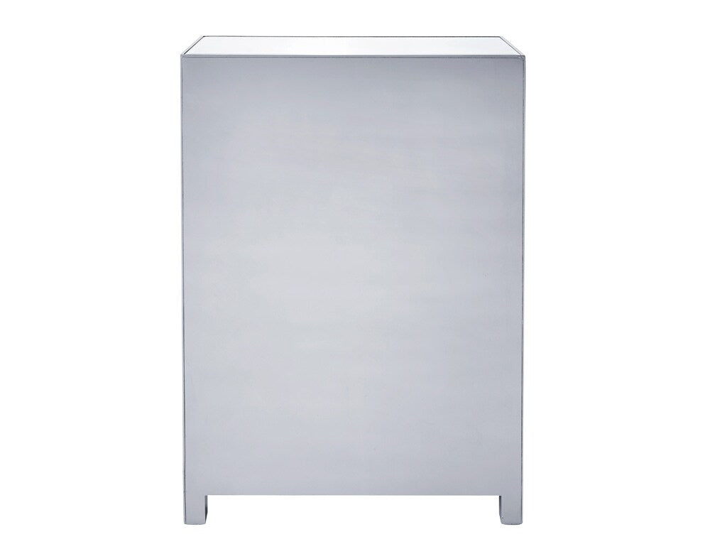 Elegant Furniture & Lighting - Reflexion Chest 5 drawers 34in. W x 16in. D x 48in. H in antique silver paint - MF72026 veiw 8