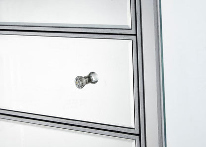 Elegant Furniture & Lighting - Reflexion Chest 5 drawers 34in. W x 16in. D x 48in. H in antique silver paint - MF72026 veiw 10