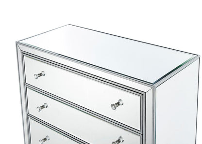 Elegant Furniture & Lighting - Reflexion Chest 5 drawers 34in. W x 16in. D x 48in. H in antique silver paint - MF72026 veiw 11