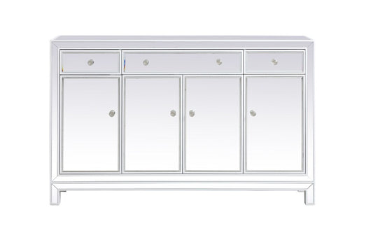 Elegant Furniture & Lighting - Reflexion 56 inch mirrored credenza in white - MF72001WH veiw 1