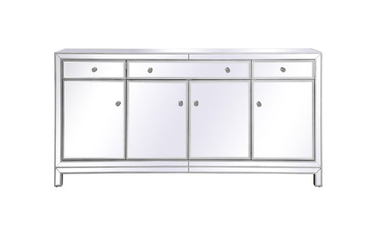 Elegant Furniture & Lighting - Reflexion 72 in. mirrored credenza in antique silver - MF72072S veiw 1