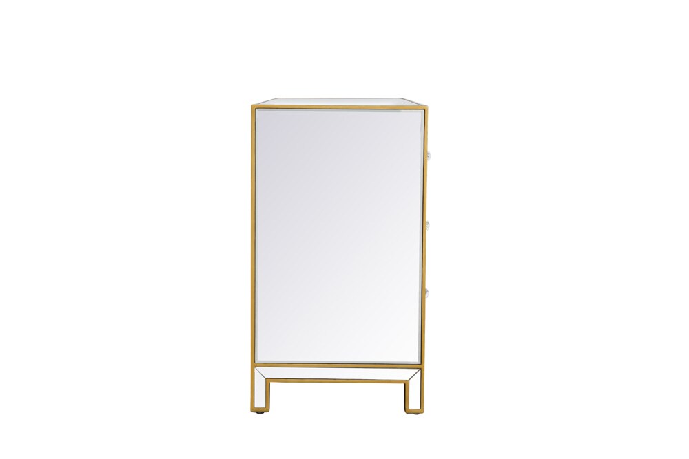 Elegant Furniture & Lighting - Reflexion Cabinet 6 drawers 48in. W x 18in. Din. x 32in. H in gold - MF72017G veiw 9
