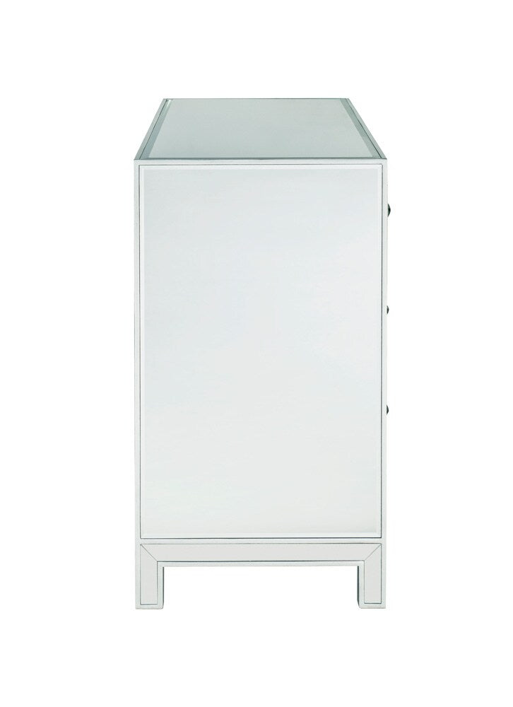 Elegant Furniture & Lighting - Reflexion Dresser 6 drawers 48in. W x 18in. Din. x 32in. H in antique silver paint - MF72017 veiw 12