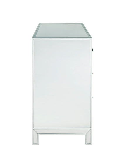 Elegant Furniture & Lighting - Reflexion Dresser 6 drawers 48in. W x 18in. Din. x 32in. H in antique silver paint - MF72017 veiw 12