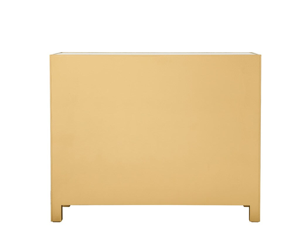 Elegant Furniture & Lighting - Reflexion Chest 3 drawers 40in. W x 16in. D x 32in. H in gold - MF72019G veiw 10