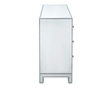 Elegant Furniture & Lighting - Reflexion Chest 3 drawers 40in. W x 16in. D x 32in. H in antique silver paint - MF72019 veiw 4