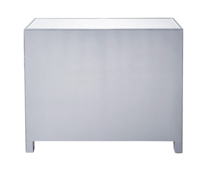 Elegant Furniture & Lighting - Reflexion Chest 3 drawers 40in. W x 16in. D x 32in. H in antique silver paint - MF72019 veiw 5