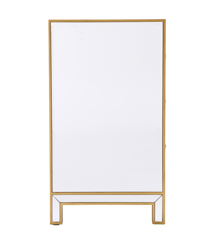 Elegant Furniture & Lighting - Reflexion Cabinet 6 drawers 60in. W x 18in. D x 32in. H in gold - MF72036G veiw 9