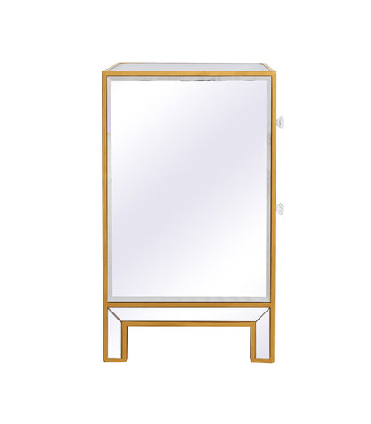 Elegant Furniture & Lighting - Reflexion End table 1 door 21in. W x 14in. D x 24in. H in gold - MF72016G veiw 9