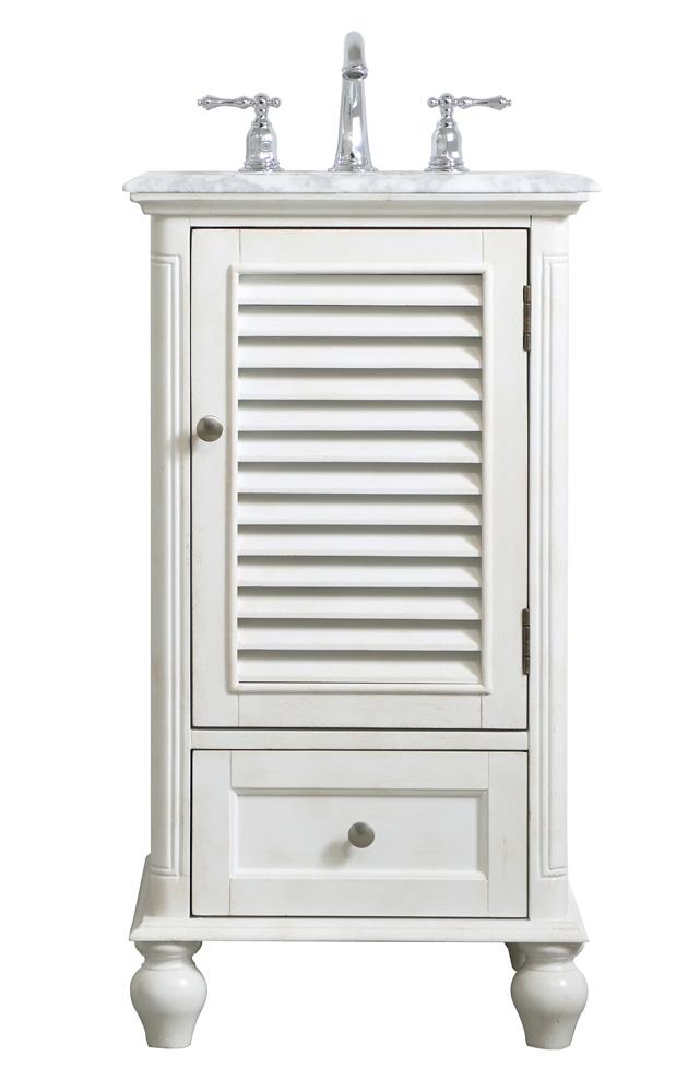 Elegant Furniture & Lighting - Rhodes 19 inch Single Bathroom Vanity in Antique White - VF30519AW veiw 1