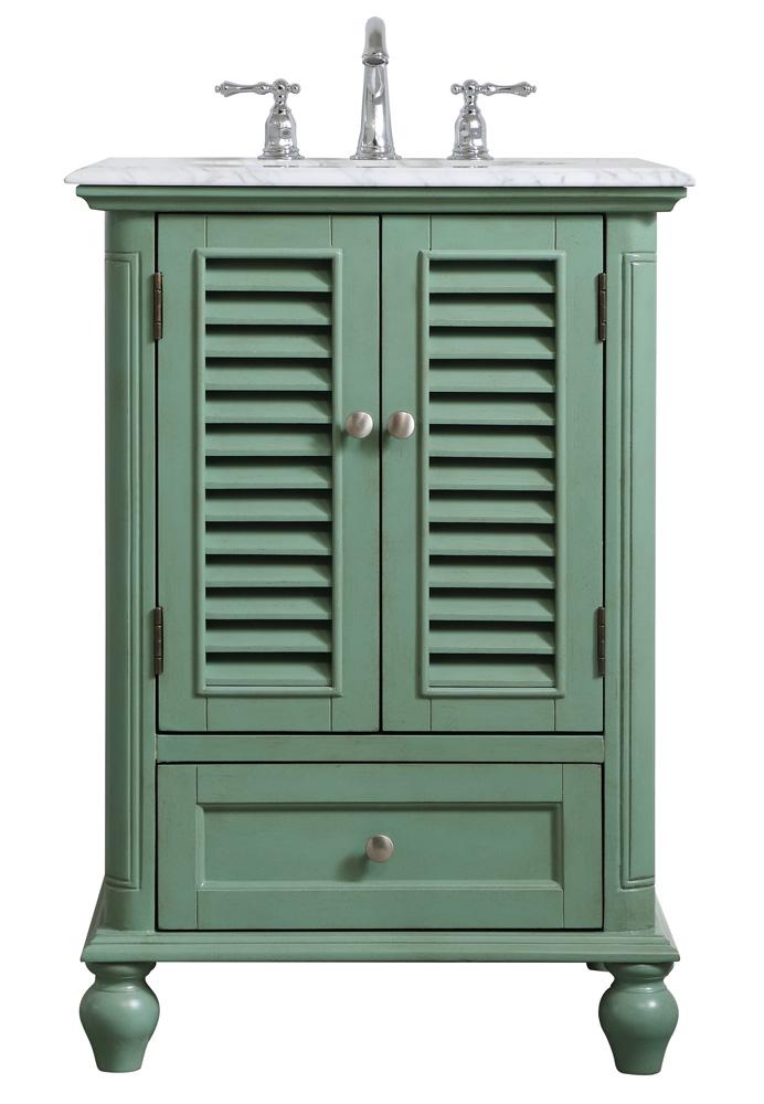 Elegant Furniture & Lighting - Rhodes 24 inch Single Bathroom Vanity in Vintage Mint - VF30524VM veiw 1