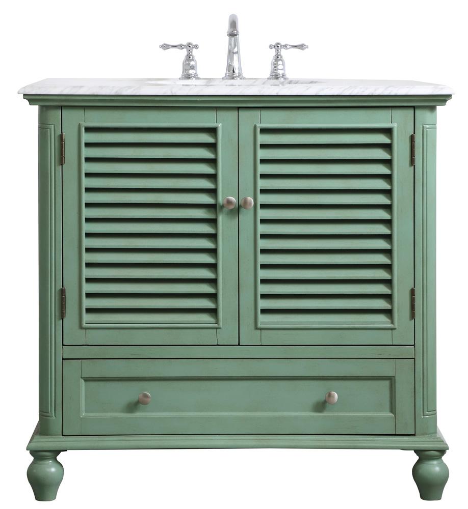 Elegant Furniture & Lighting - Rhodes 36 inch Single Bathroom Vanity in Vintage Mint - VF30536VM veiw 1