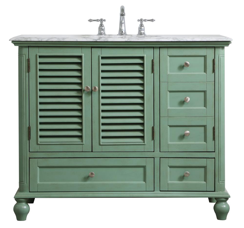 Elegant Furniture & Lighting - Rhodes 42 inch Single Bathroom Vanity in Vintage Mint - VF30542VM veiw 1