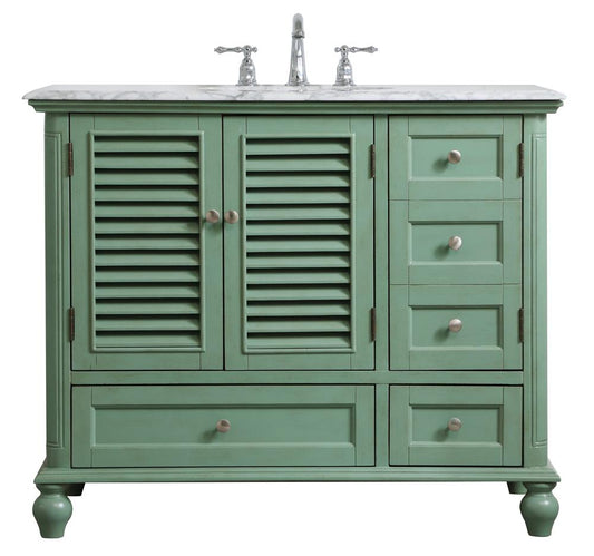 Elegant Furniture & Lighting - Rhodes 42 inch Single Bathroom Vanity in Vintage Mint - VF30542VM veiw 1