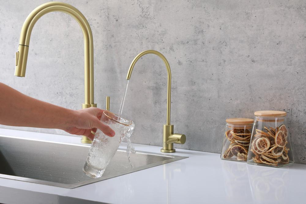 Elegant Furniture & Lighting - Rian Single Handle Cold Water Dispenser in Brushed Gold - FAK-303BGD veiw 5