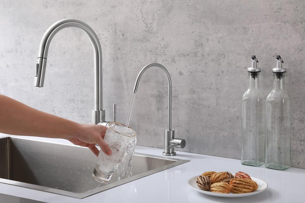Elegant Furniture & Lighting - Rian Single Handle Cold Water Dispenser in Brushed Nickel - FAK-303BNK veiw 5