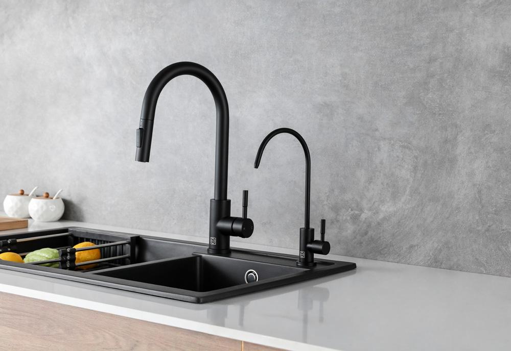 Elegant Furniture & Lighting - Rian Single Handle Cold Water Dispenser in Matte Black - FAK-303MBK veiw 2