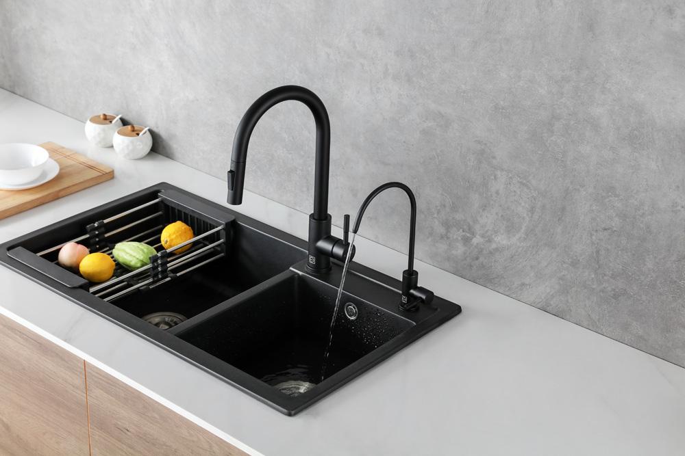 Elegant Furniture & Lighting - Rian Single Handle Cold Water Dispenser in Matte Black - FAK-303MBK veiw 3
