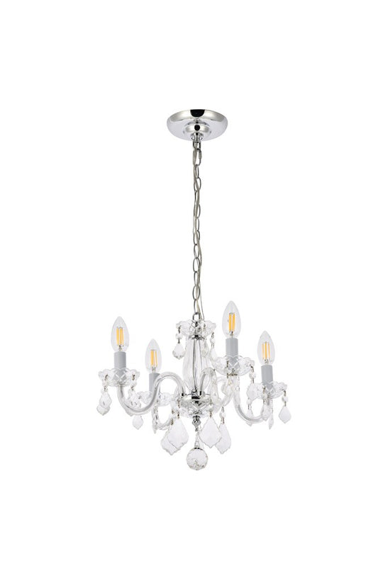 Elegant Furniture & Lighting - Rococo 4 light Chrome Pendant Clear Royal Cut Crystal - V7804D15C/RC veiw 1