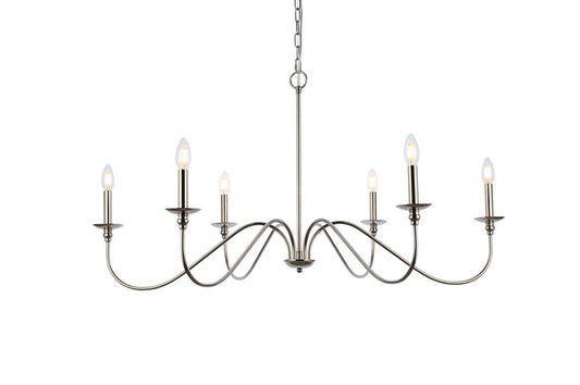 Elegant Furniture & Lighting - Rohan 42 inch chandelier in polished nickel - LD5056D42PN veiw 1