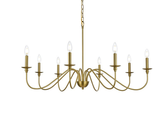 Elegant Furniture & Lighting - Rohan 42 inch chandelier in Satin Gold - LD5006D42SG veiw 1