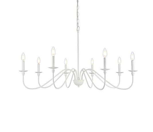 Elegant Furniture & Lighting - Rohan 42 inch chandelier in White - LD5006D42WH veiw 1