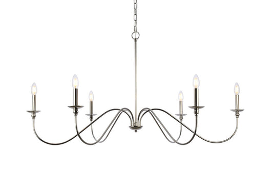 Elegant Furniture & Lighting - Rohan 48 inch chandelier in polished nickel - LD5056D48PN veiw 1