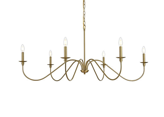 Elegant Furniture & Lighting - Rohan 48 inch chandelier in Satin Gold - LD5056D48SG veiw 1