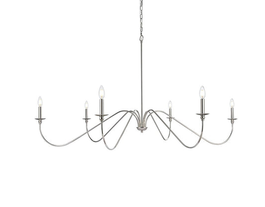 Elegant Furniture & Lighting - Rohan 60 inch chandelier in Polished Nickel - LD5056D60PN veiw 1
